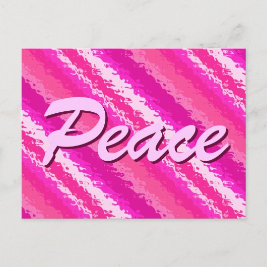 ガラスストライプの深い – ピンクの色合い ポストカード (正面)