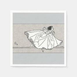 ガラススリッパ ヴィンテージ シンデレラ ペーパーナプキン スタンダードカクテルナプキン