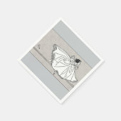 ガラススリッパ ヴィンテージ シンデレラ ペーパーナプキン スタンダードカクテルナプキン (角)