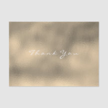 ガラスセピア金ゴールド赤面メタリックサンキューネーム