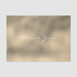 ガラスセピア金ゴールド赤面メタリックサンキューネーム 薄葉紙