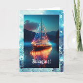 ガラスセーリングボート誕生日カード カード (正面)