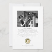 ガラスタイリッシュイベントカスタムロゴ写真白金ゴールド 招待状 (裏面)