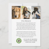 ガラスタイリッシュイベントカスタムロゴ写真白黒白 招待状 (裏面)