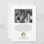 ガラスタイリッシュイベントカスタムロゴPhoto Black金ゴールド 招待状 (裏面)