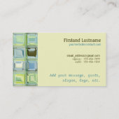 ガラスタイルの芸術のカスタムな名刺 名刺 (裏面)