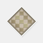 ガラスタイル3Dベージュ色 スタンダードカクテルナプキン (角)