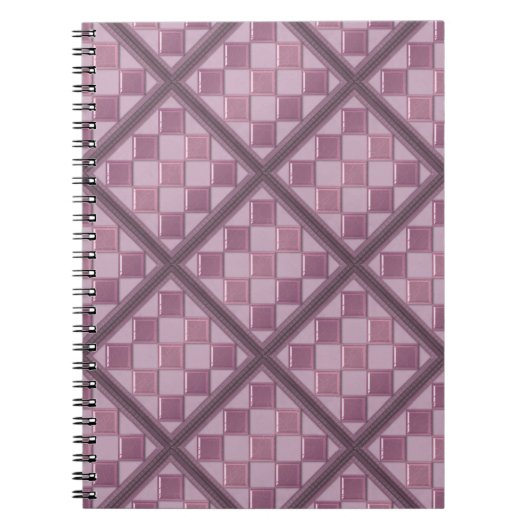 ガラスタイル3Dベージュ色 ノートブック (正面)