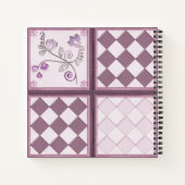 ガラスタイル3Dベージュ色 ノートブック (裏面)