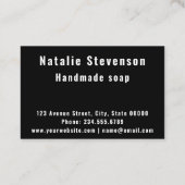 ガラスタイル3D液体さくらんぼと花開花花 名刺 (裏面)