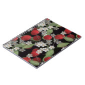 ガラスタイル3D液体さくらんぼと花開花 ノートブック (左側)