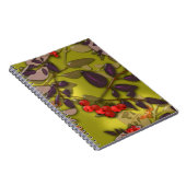 ガラスタイル3D液体葉製品とローワンベリー ノートブック (右側)