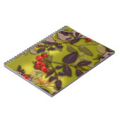 ガラスタイル3D液体葉製品とローワンベリー ノートブック (左側)