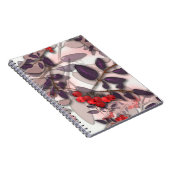 ガラスタイル3D液体葉製品とローワンベリー ノートブック (右側)