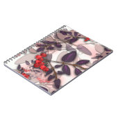 ガラスタイル3D液体葉製品とローワンベリー ノートブック (左側)