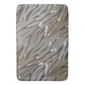 ガラスタイル3D液状タイガーゼブラ皮レザー バスマット (正面縦)