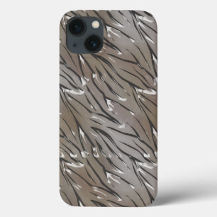 ガラスタイル3D液状タイガーゼブラ皮レザー iPhone 13ケース