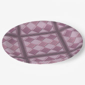 ガラスタイル3D紫色 ペーパープレート (アングル)