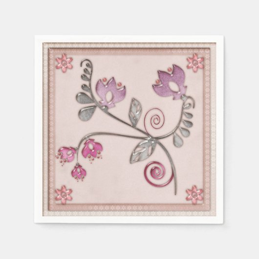 ガラスタイル スタンダードカクテルナプキン (正面)