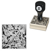 ガラスダイヤモンド2" x 2"ゴムスタンプ ラバースタンプ (押印)