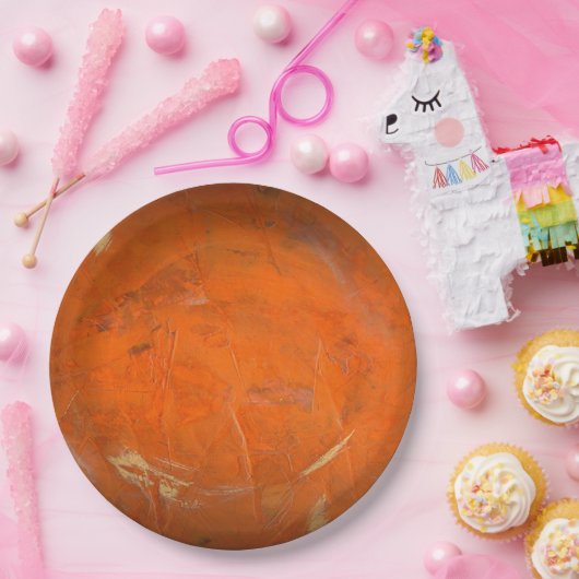 ガラステラコッタ仕フェイク上げ ペーパープレート (パーティー)