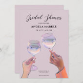 ガラストースト応援ブライダルシャワー 招待状 (正面/裏面)