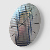 ガラスドアを通して ラージ壁時計 (傾斜)