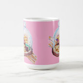 ガラスドーム下のデザート コーヒーマグカップ (中央)