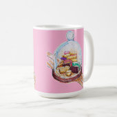 ガラスドーム下のデザート コーヒーマグカップ (正面右)