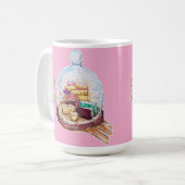 ガラスドーム下のデザート コーヒーマグカップ (正面左)