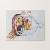 ガラスドーム下のデザート ジグソーパズル (横)