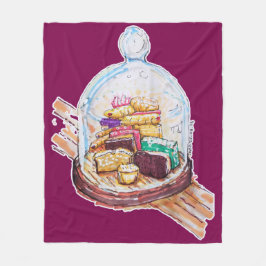ガラスドーム下のデザート フリースブランケット
