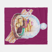 ガラスドーム下のデザート フリースブランケット (正面(横))