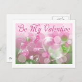 ガラスハートとバタフライバレンタインはがき シーズンポストカード (正面/裏面)