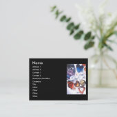 ガラスハートの水彩画の名刺のテンプレート 名刺 (スタンド正面)