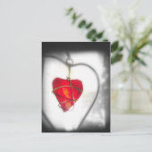 ガラスハートはがき ポストカード (スタンド正面)