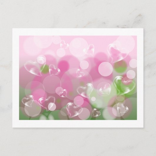 ガラスハートバレンタインポストカード シーズンポストカード (正面)