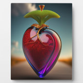 ガラスハート |デジタルアート卓上プラーク フォトプラーク (正面)