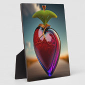 ガラスハート |デジタルアート卓上プラーク フォトプラーク (側面)