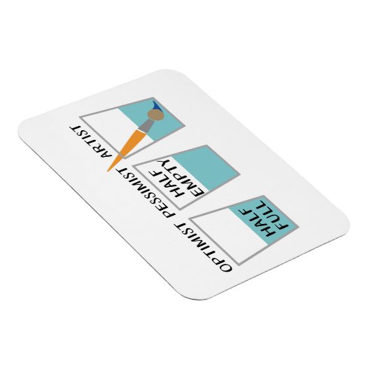 ガラスハーフフルおもしろいミーム マグネット (右側)