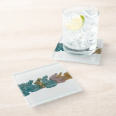 ガラスバニー ガラスコースター (アングル)