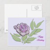 ガラスバラ薄紫 ポストカード (正面/裏面)