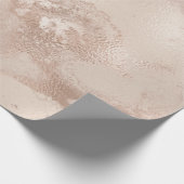 ガラスバラ金ゴールドピーチバラ抽象芸術溶融金属 ラッピングペーパー (角)