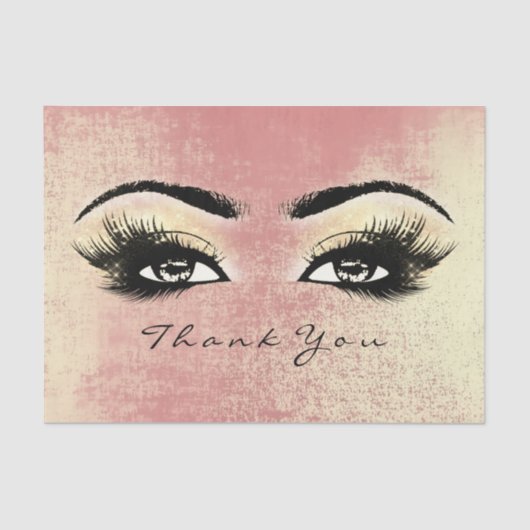 ガラスバラ金ゴールドピーチラッシュサンキューアイズ 薄葉紙 (正面)