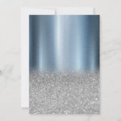 ガラスバルーングリッターブルーメタリック退職 招待状 (裏面)