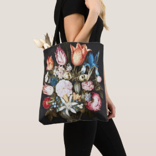 ガラスバロックのボスシェアートの花絵を描フローラ トートバッグ