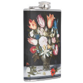 ガラスバロックのボスシェアートの花絵を描フローラ フラスク (右)