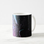 ガラスパネル上の水滴 コーヒーマグカップ (正面右)