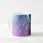 ガラスパネル上の水滴 コーヒーマグカップ (正面左)