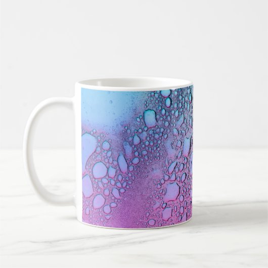 ガラスパネル上の水滴 コーヒーマグカップ (左)